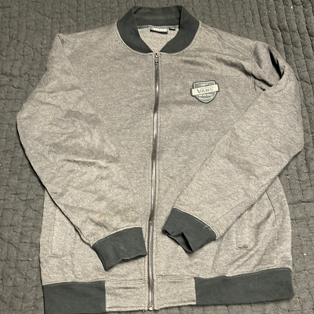 Mens VANS zip up cardigan size Medium black